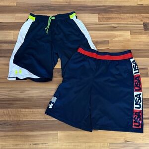 Under Armour Navy and White Shorts Duo